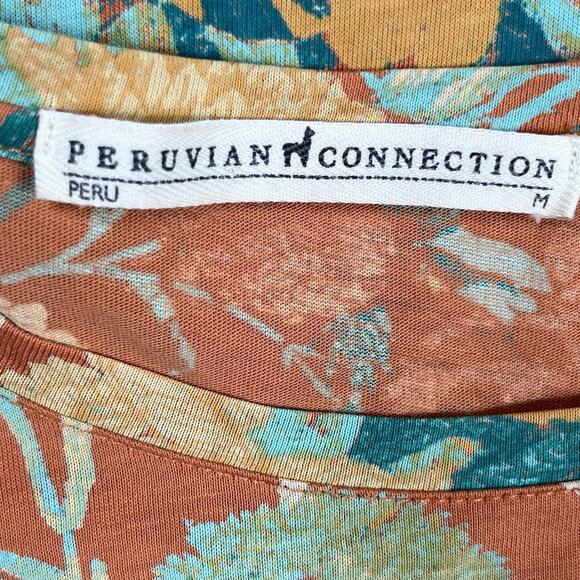 Peruvian Connection Women’s Latana Pima Cotton Medium Jersey Pockets Ruffle Hem - Picture 10 of 11